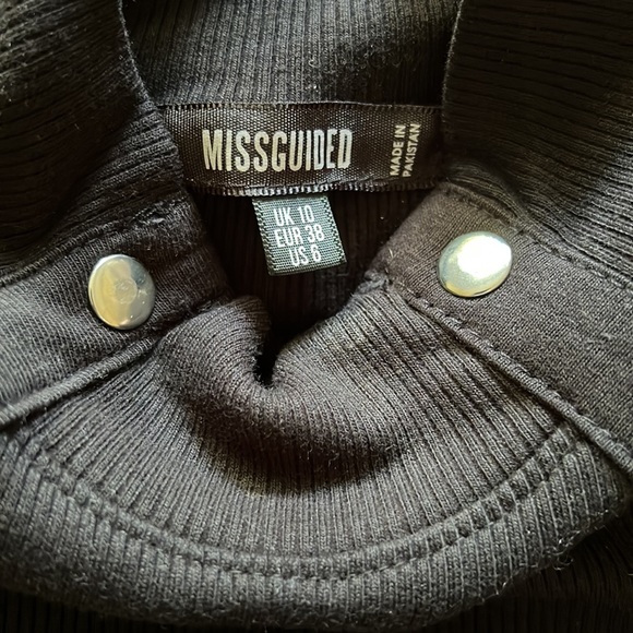 Missguided Black Ribbed Dress - Picture 4 of 4